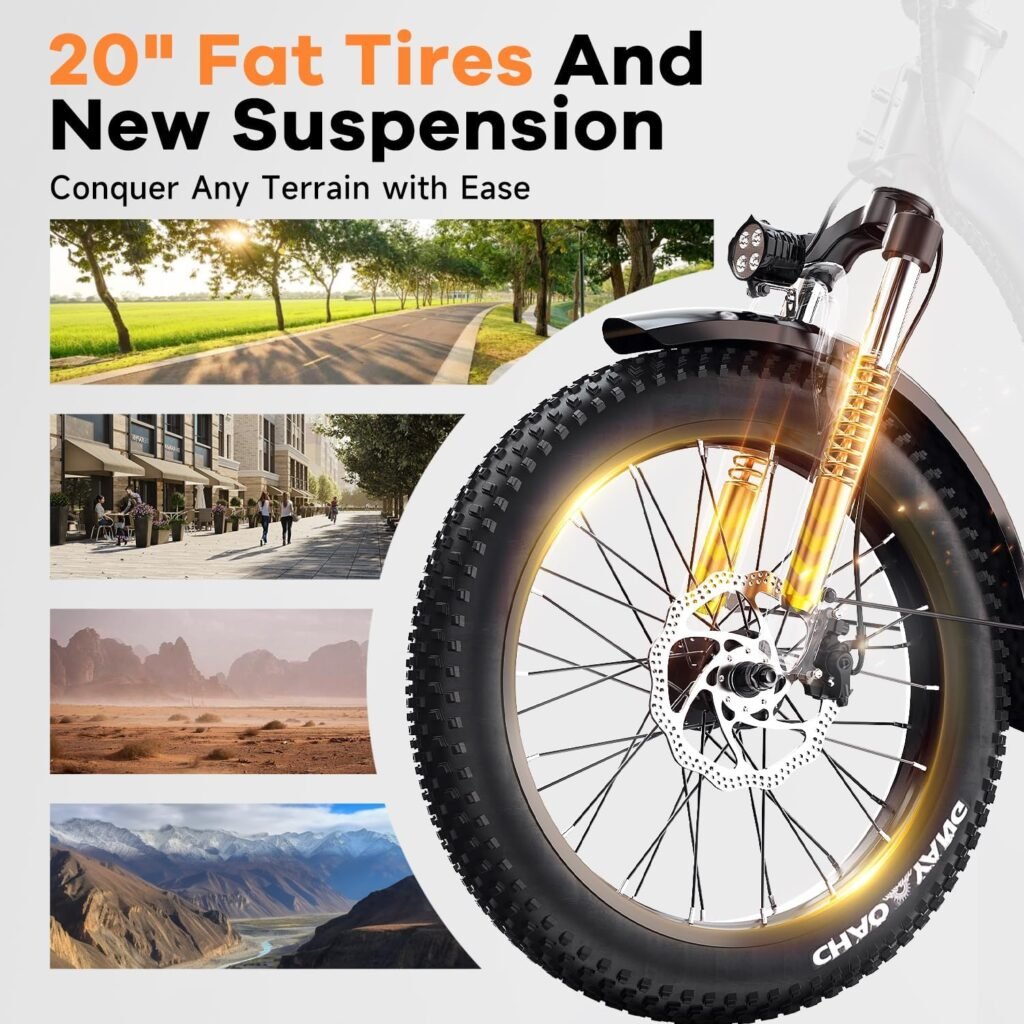 Kebiko F7 Folding Electric Bike 20"Fat Tires